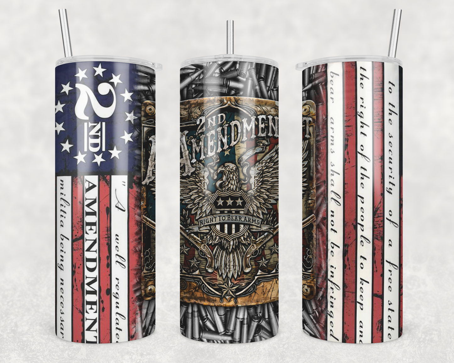 2nd Amendment With Flag Tumbler