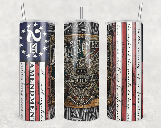 2nd Amendment With Flag Tumbler