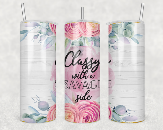 Classy With A Salvage Side Tumbler