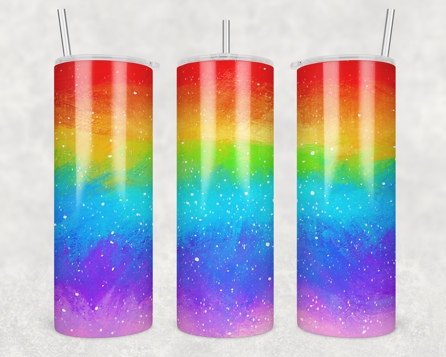 Watercolor Rainbow Tumbler