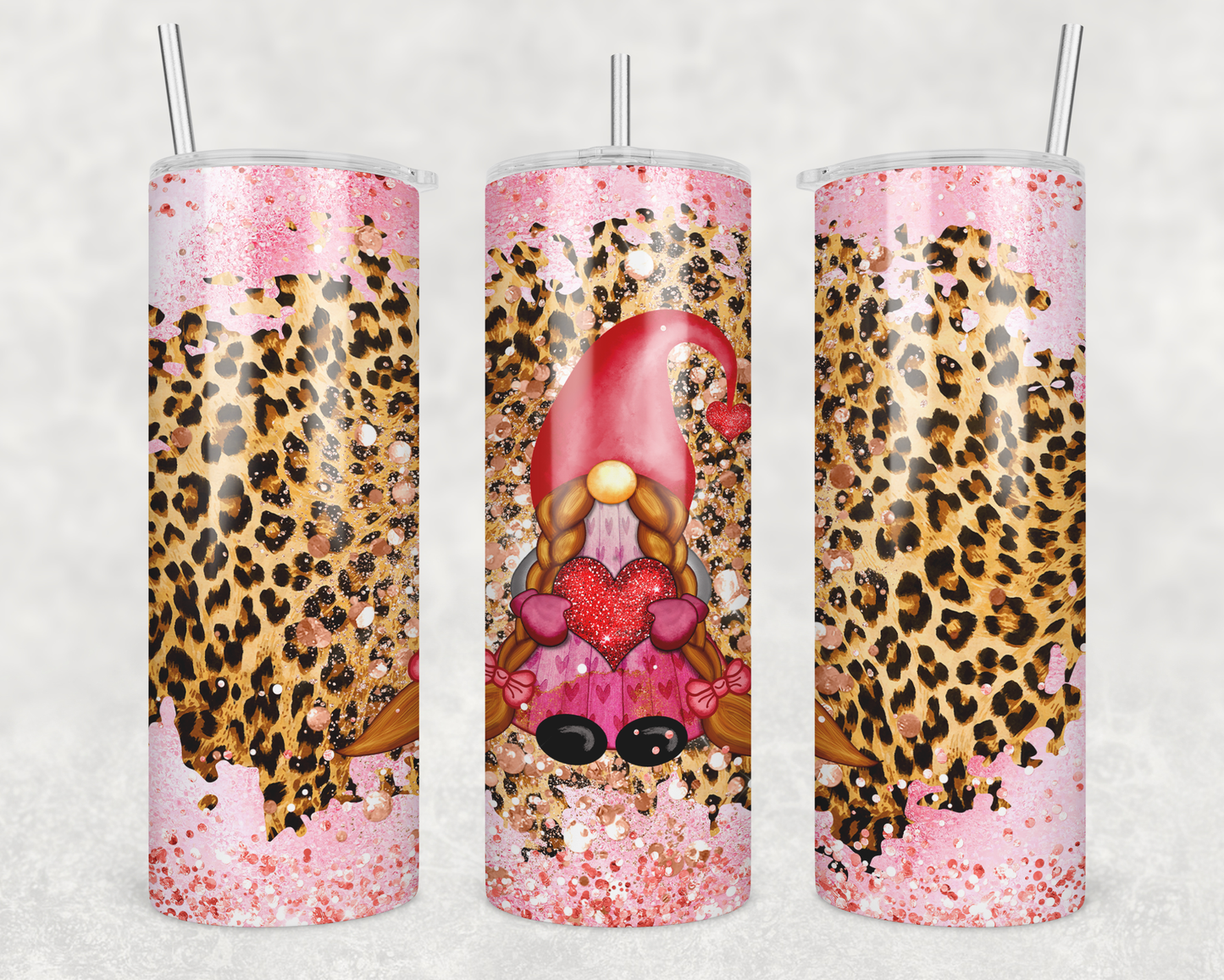 Cheetah Print Gnome Tumbler