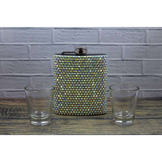 Rhinestone Flask Set