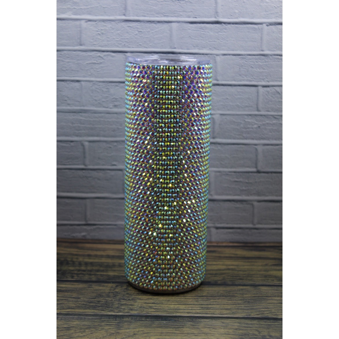 Yellow-Crystal Glass Rhinestone Tumbler