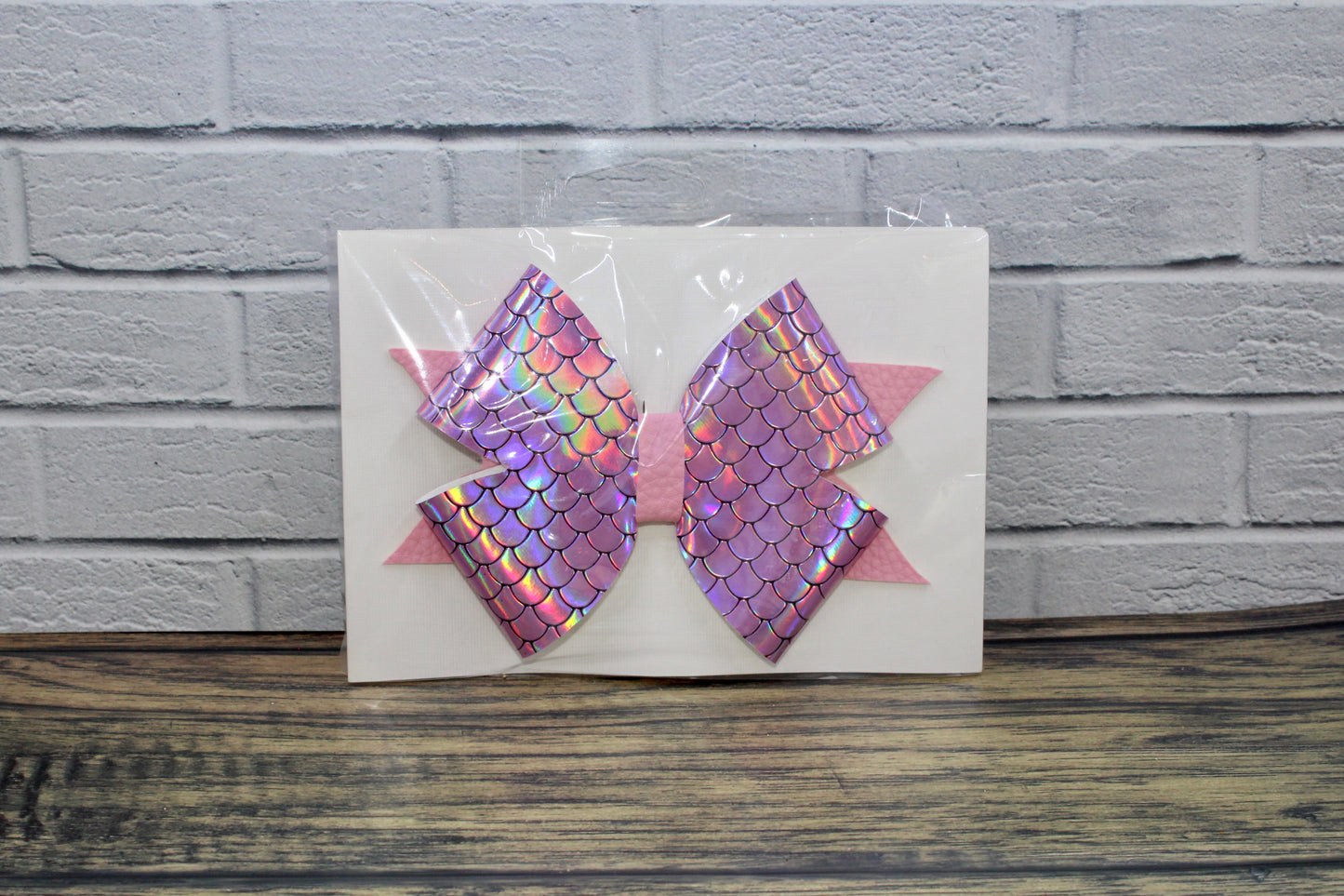 Pink Mermaid Scales Hair Bow