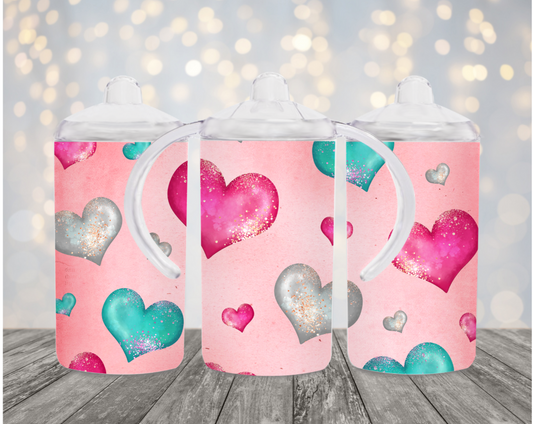 Pink Hearts Sippy Cup