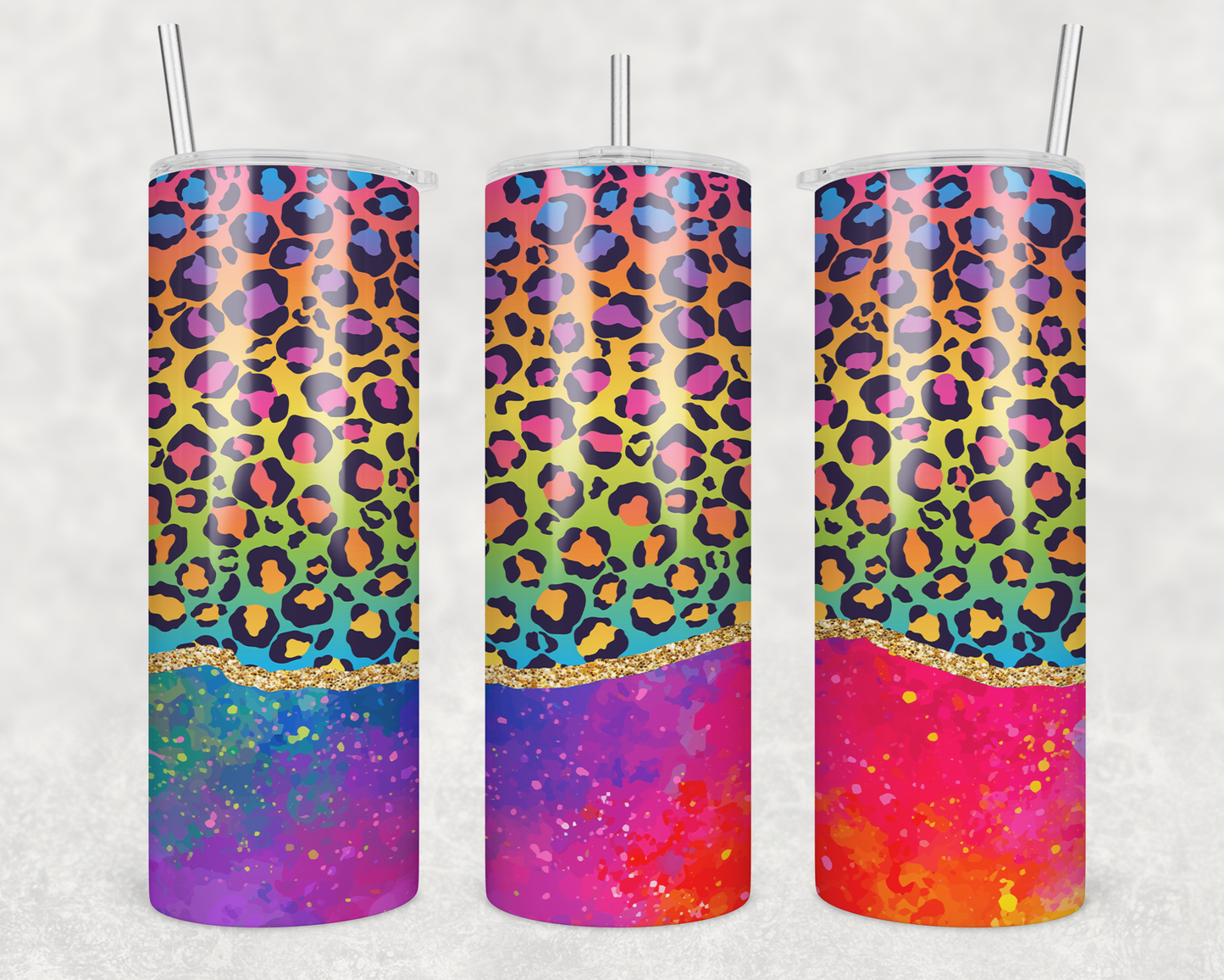 Neon Cheetah Print Tumbler