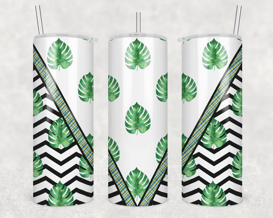 Chevron Monstera Tumbler