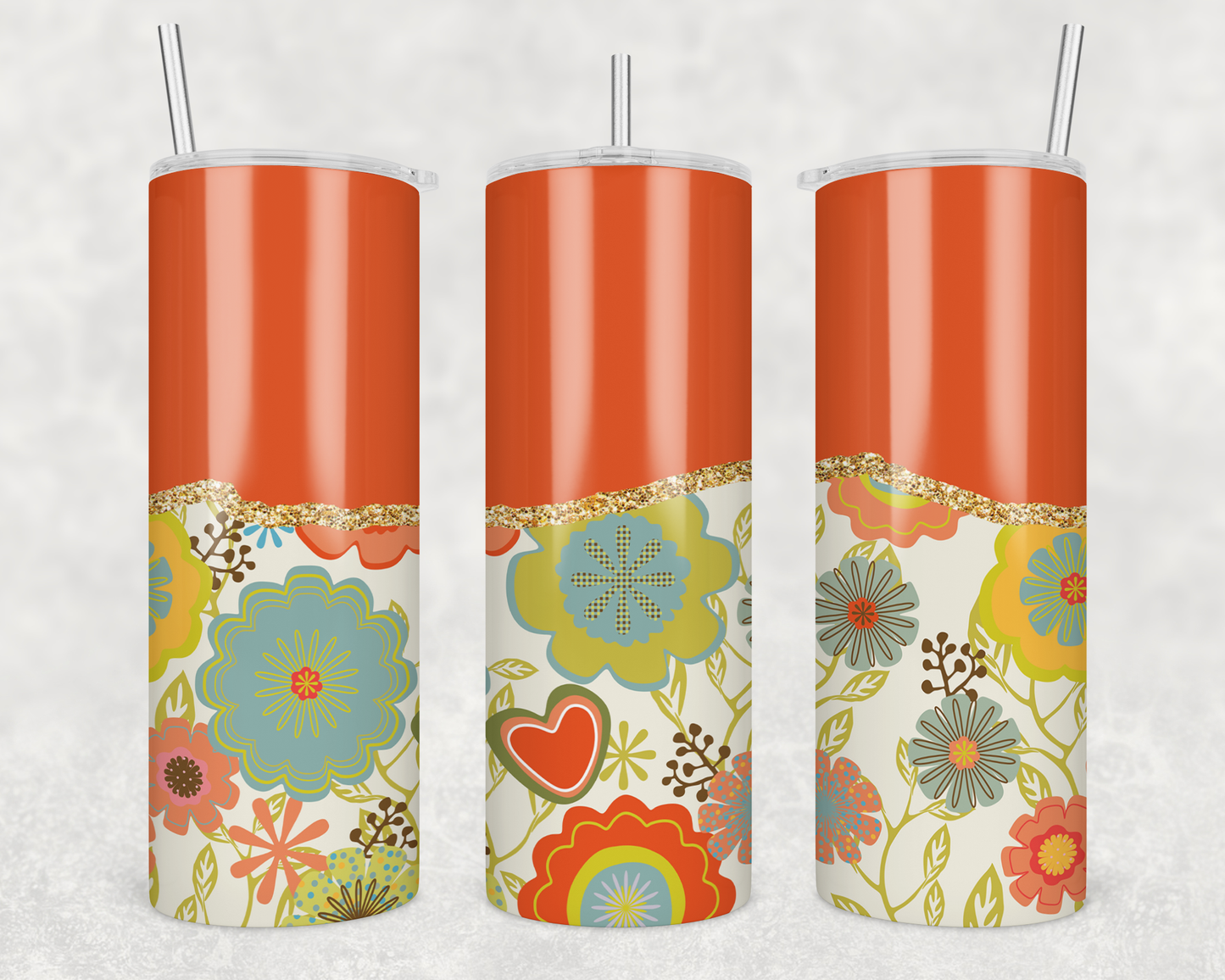 Retro Orange Tumbler