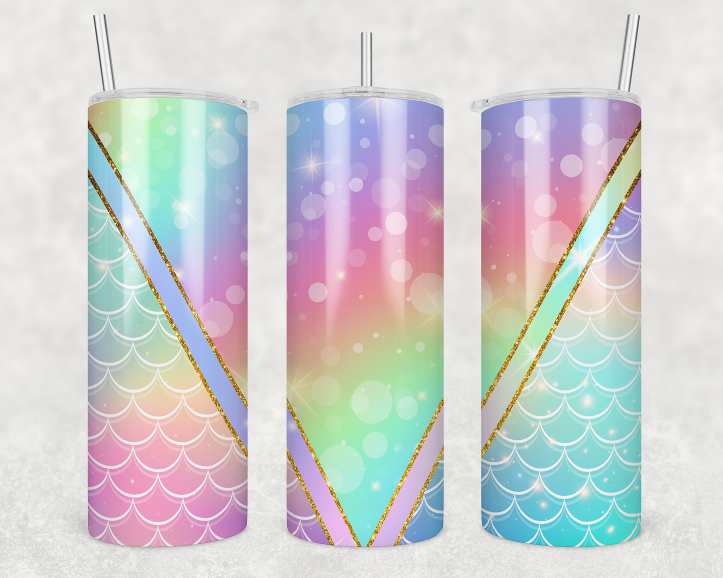 Rainbow Scales V Split Tumbler