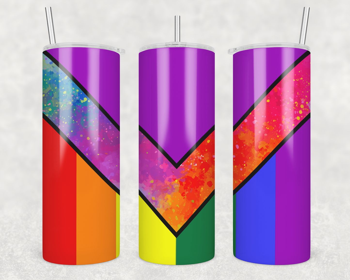 Rainbow V Split Tumbler