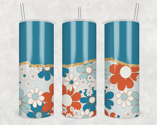Blue Retro Tumbler
