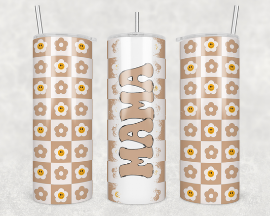 Tan Retro Mama Tumbler