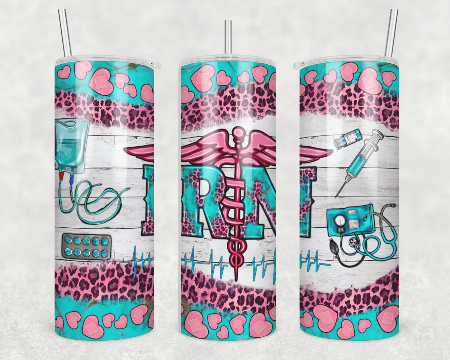 Pink & Teal RN Tumbler