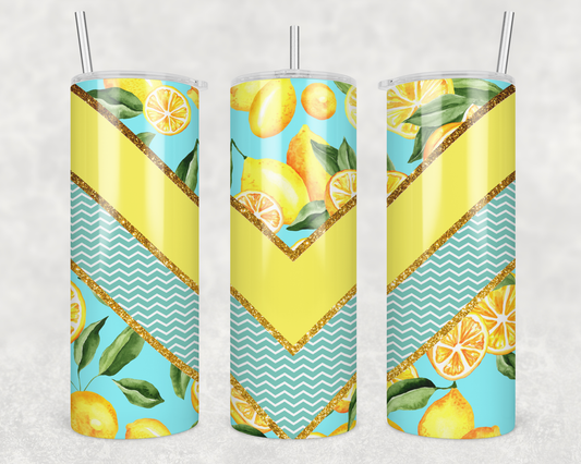 Lemons With A V Split Tumbler