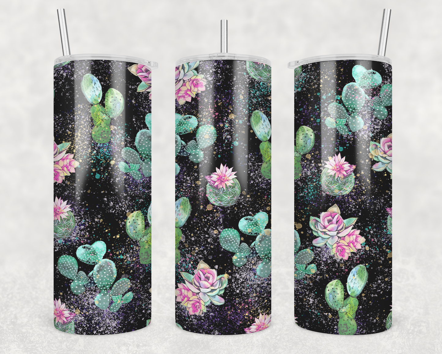 Cactus & Glitter Tumbler