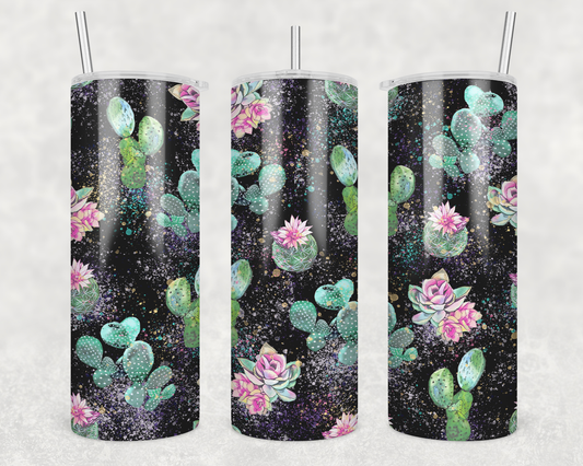 Cactus & Glitter Tumbler