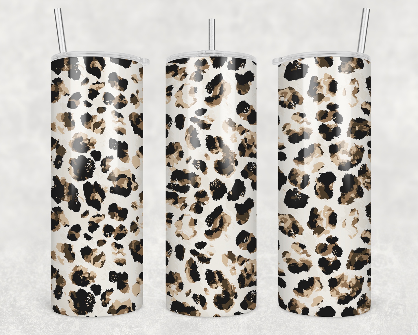 Brown Cheetah Print Tumbler