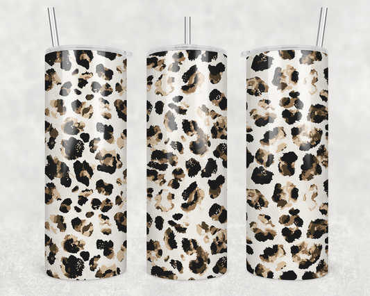 Brown Cheetah Print Tumbler