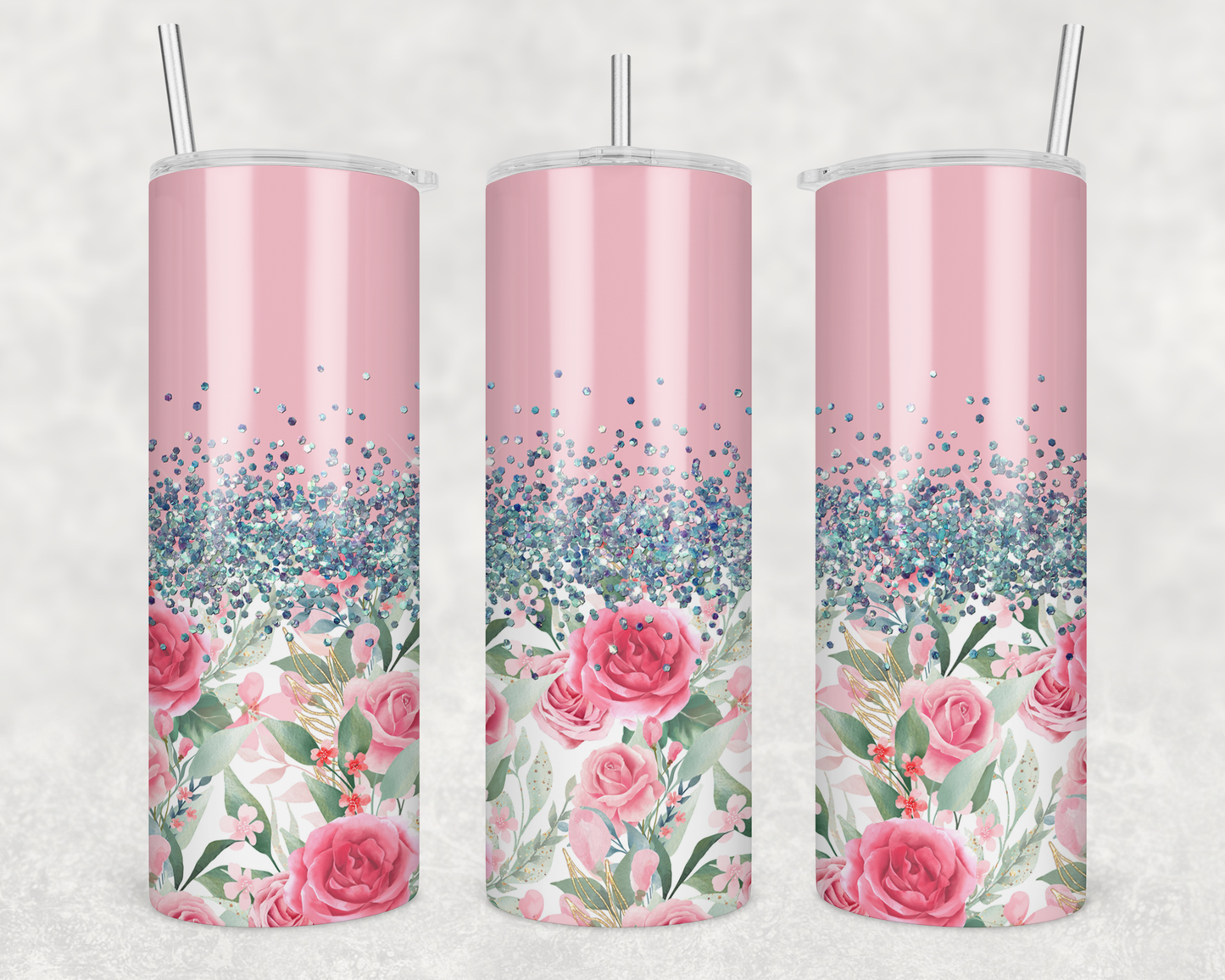 Pink Roses Tumbler