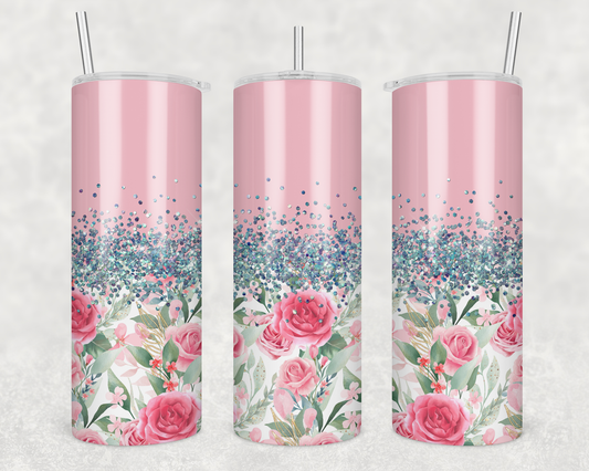 Pink Roses Tumbler