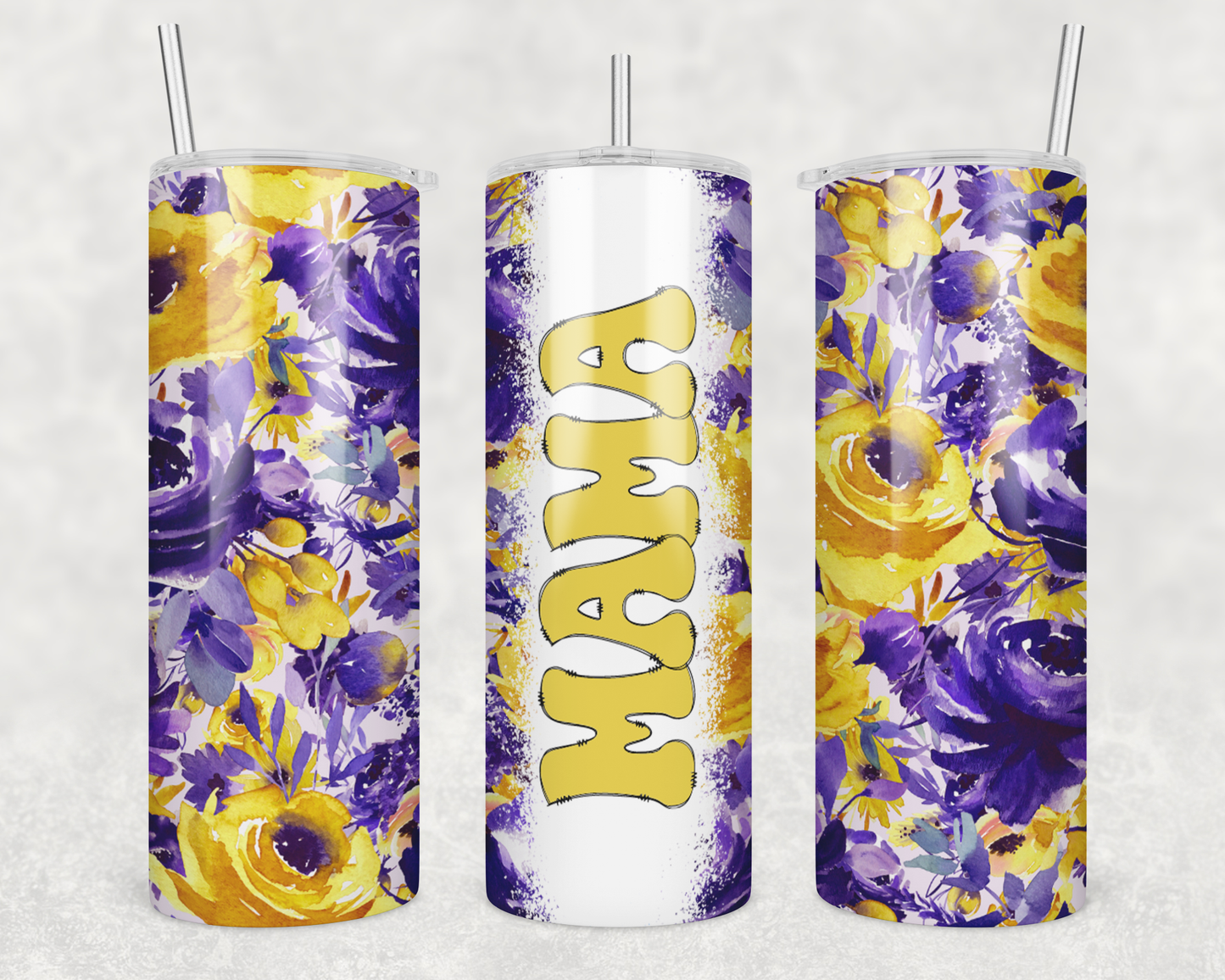 Yellow & Purple Mama Tumbler