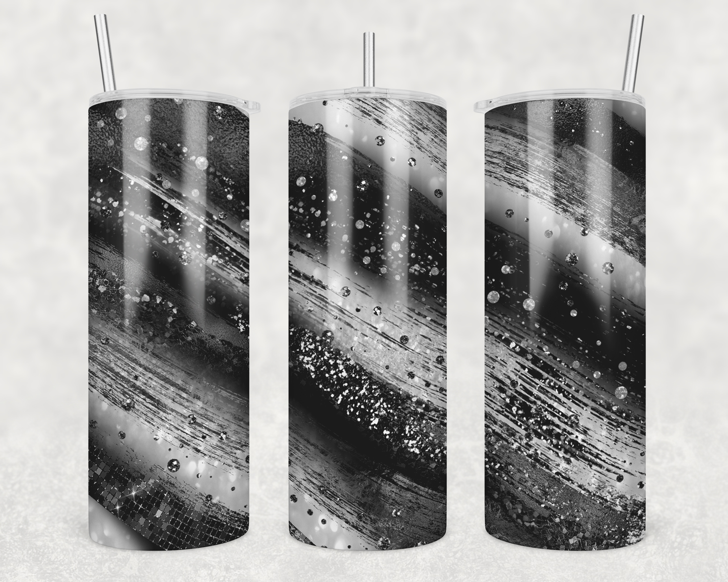 Black Marble Tumbler