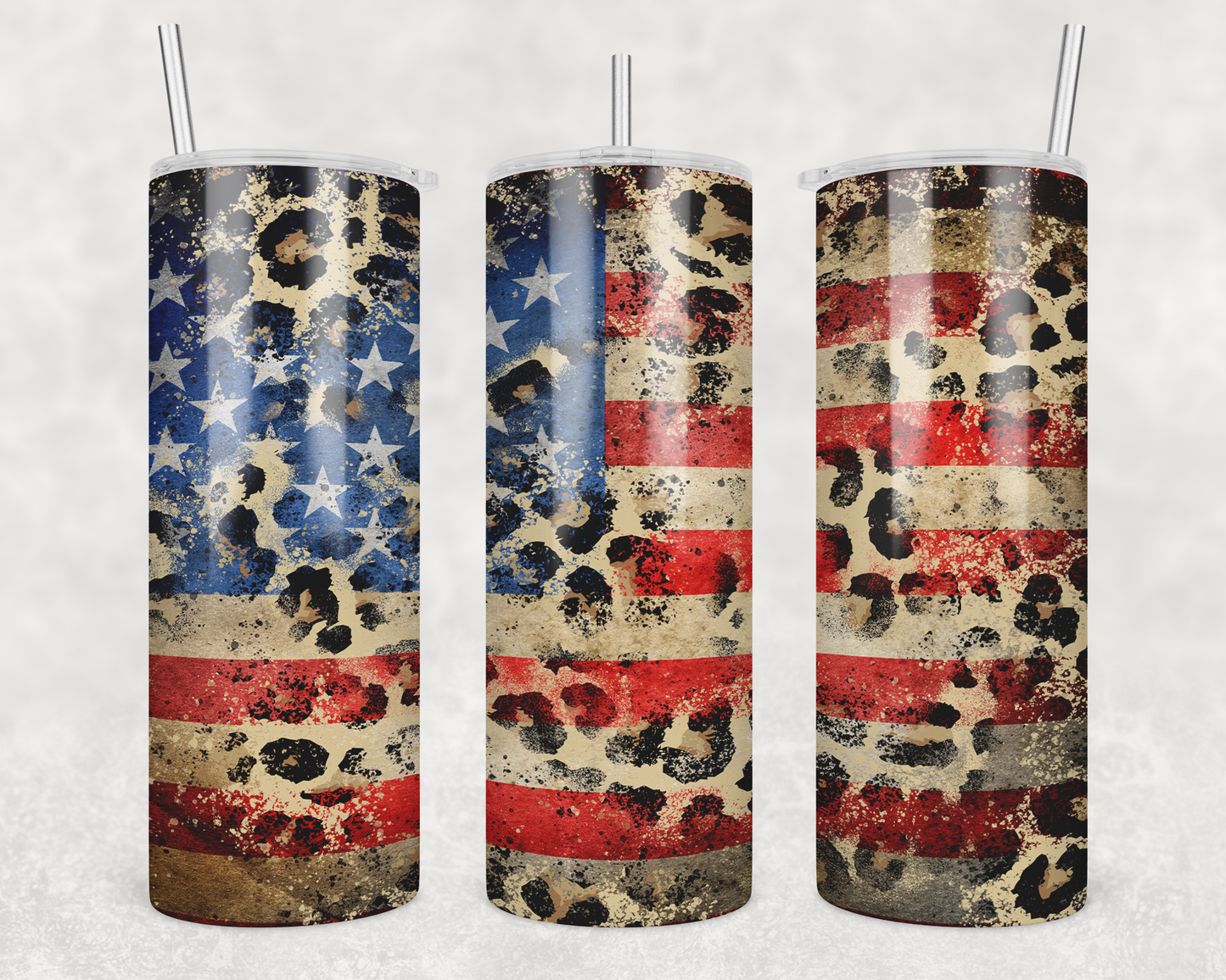Cheetah Flag Tumbler
