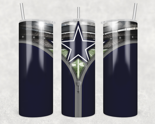Cowboys Zipper Tumbler