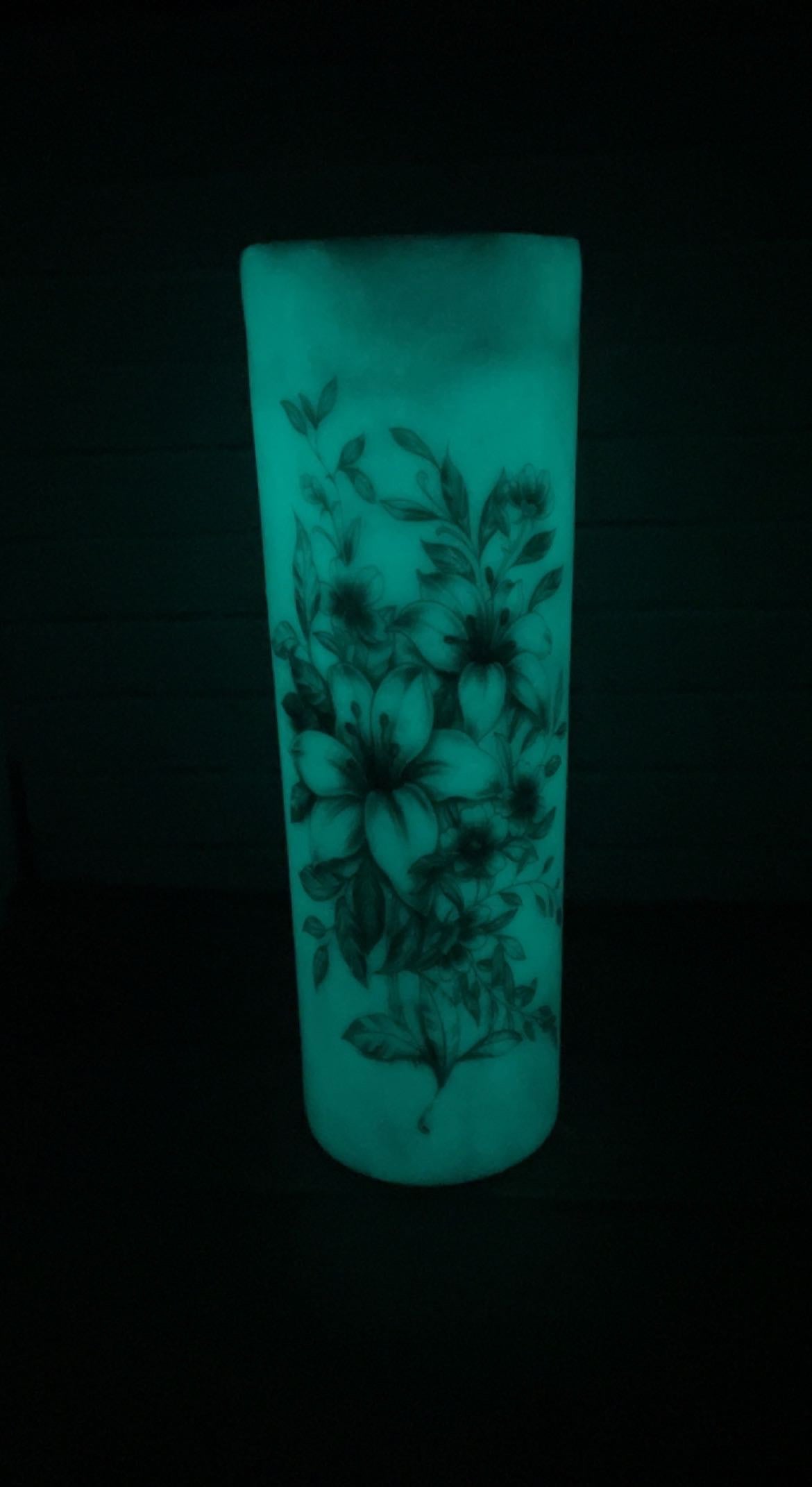 Flowers With Blue Glow Tumbler