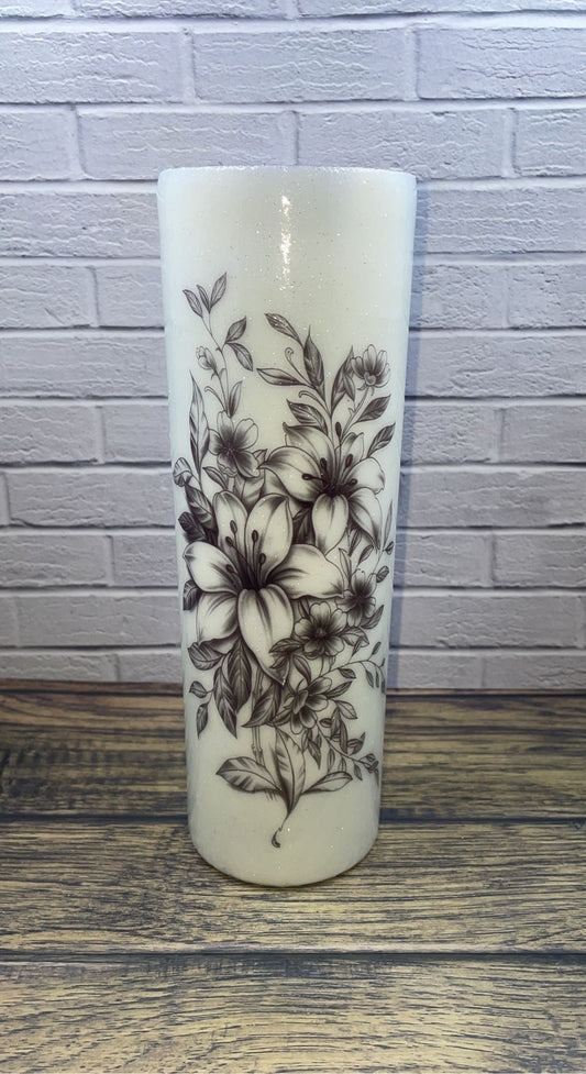 Flowers With Blue Glow Tumbler