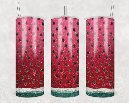 Glitter Watermelon Tumbler