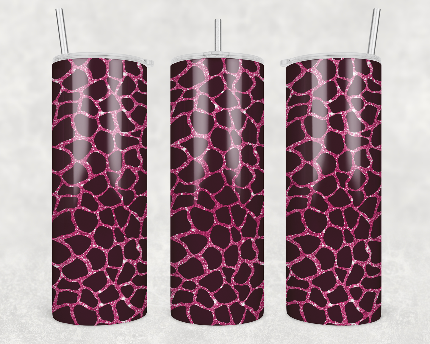 Pink Glitter Tumbler