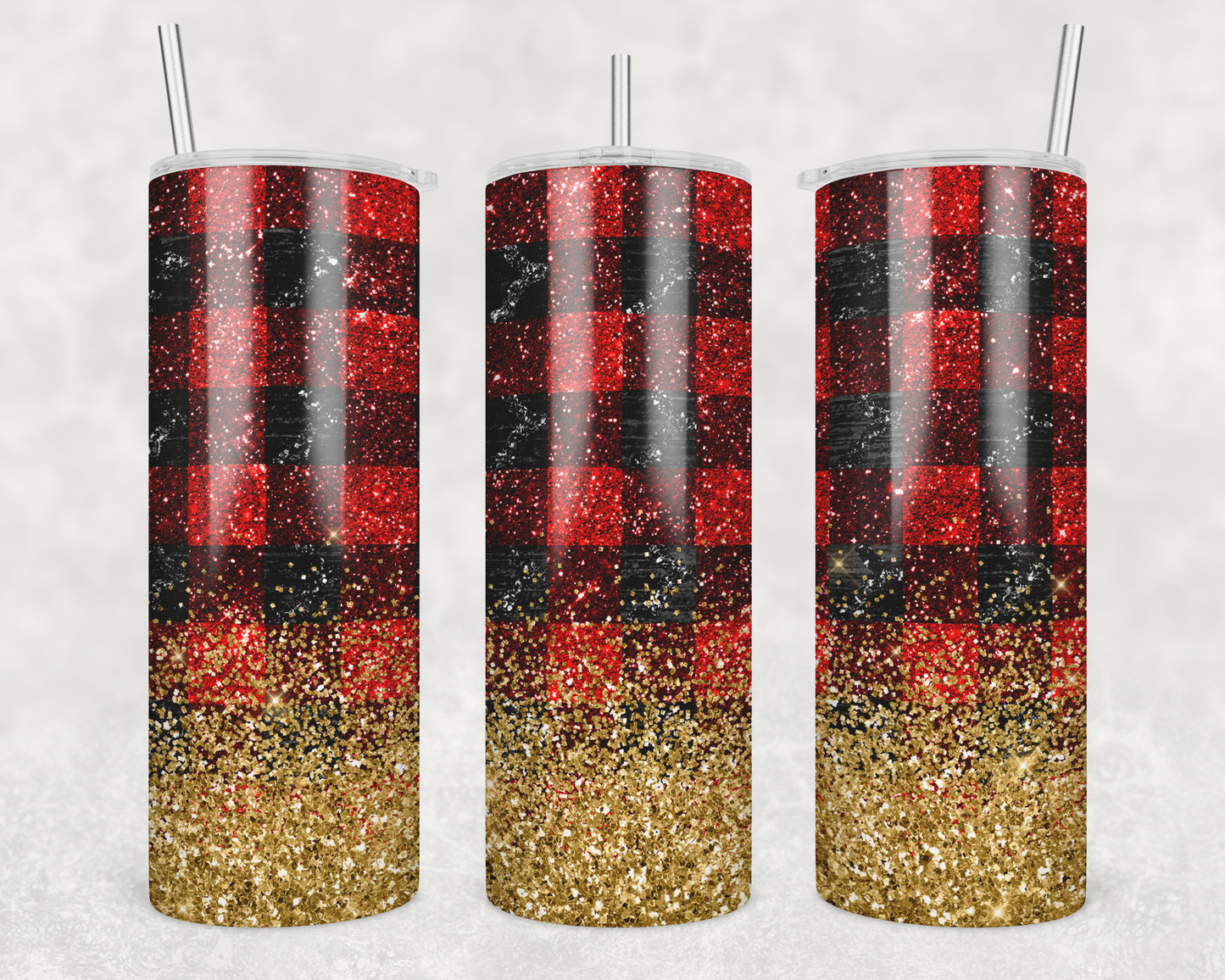 Red Plaid Tumbler
