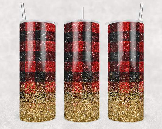 Red Plaid Tumbler