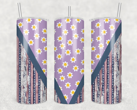 Daisys & Stripes Tumbler