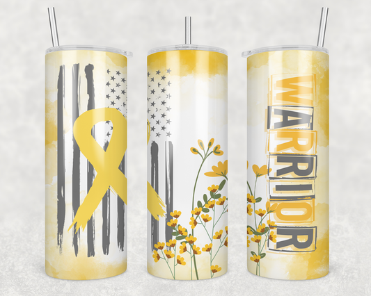 Yellow Awareness Ribbon Tumbler