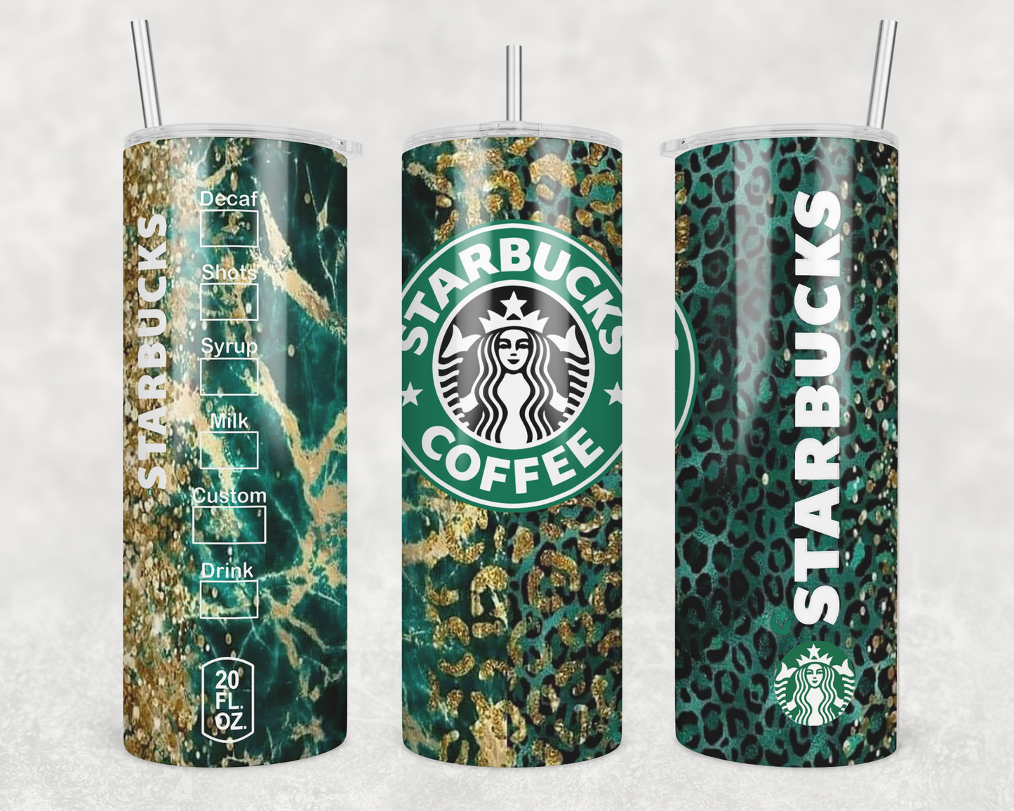 Green & Gold Cheetah SB Tumbler