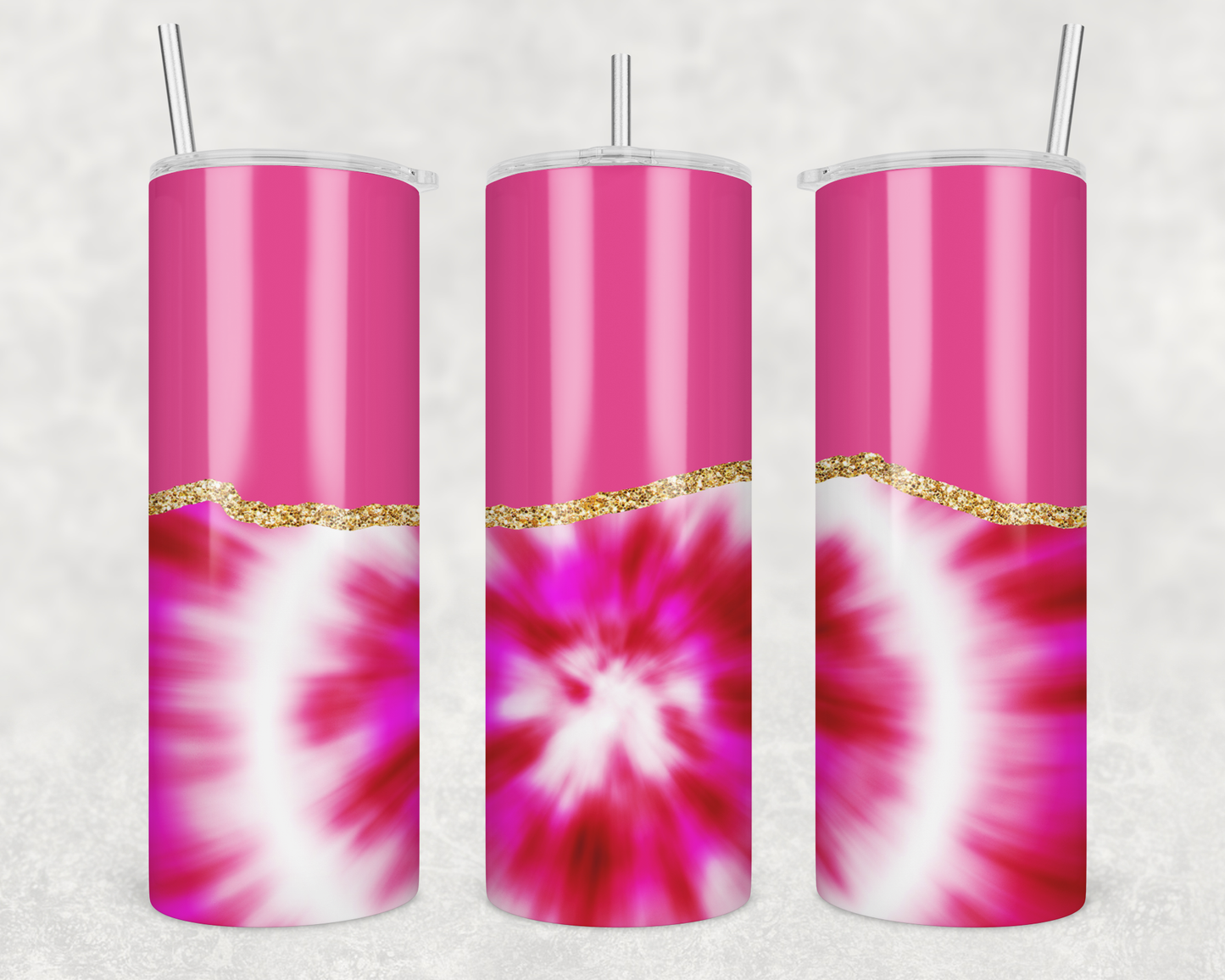 Pink Tie-Dye Tumbler