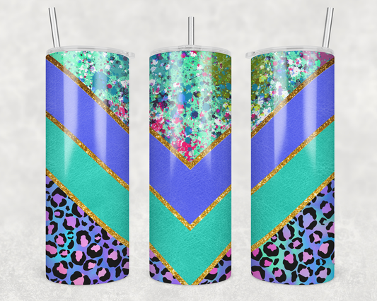 Cheetah Print Watercolor Tumbler