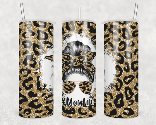 Cheetah Print Mom Life Tumbler