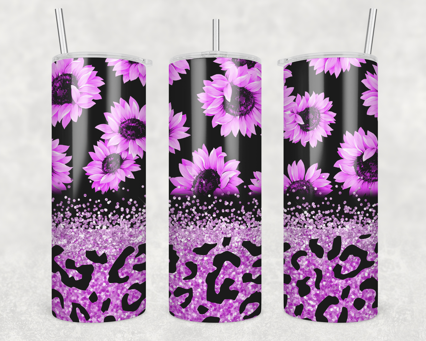 Purple Sunflowers Tumbler