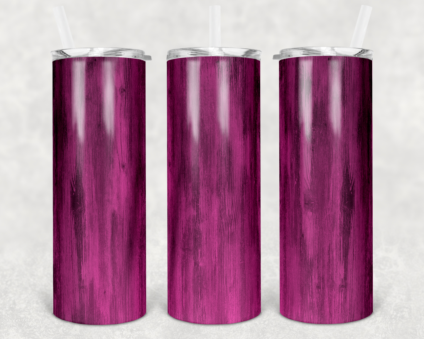 Bright Pink Woodgrain Tumbler