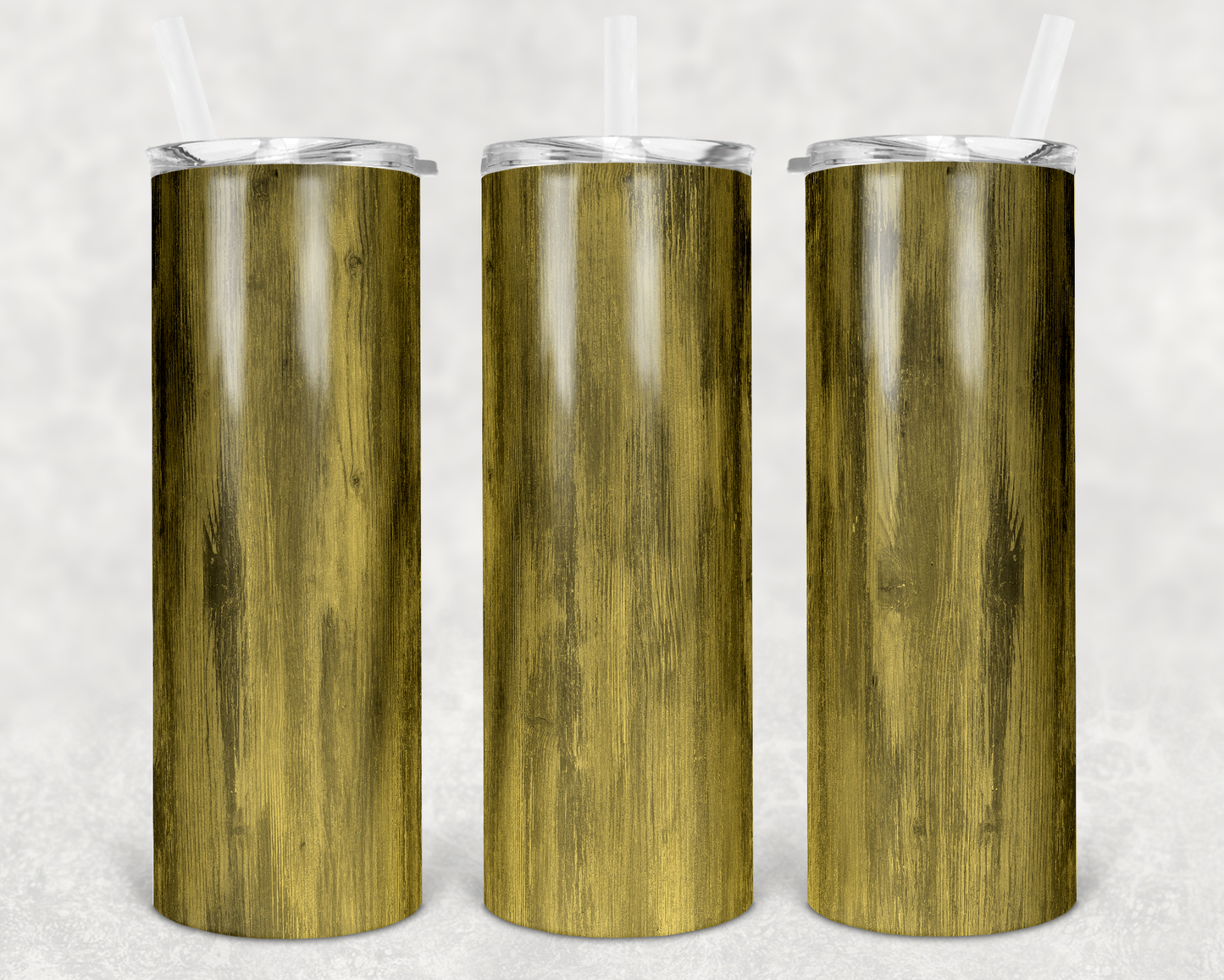 Yellow Woodgrain Tumbler