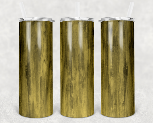 Yellow Woodgrain Tumbler