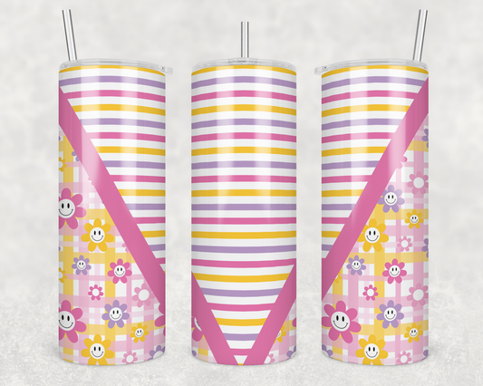 Pink & Yellow Retro Tumbler