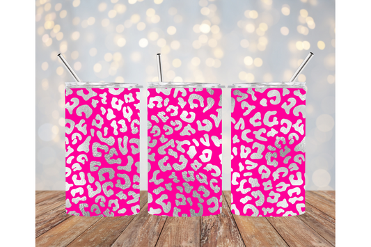 Pink Cheetah Print Tumbler