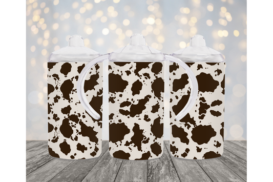 Brown Cow Print Sippy Cup