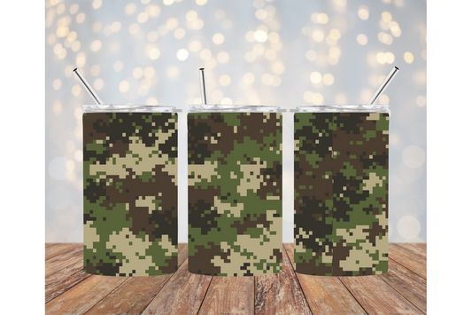 Pixelated Camo Tumbler