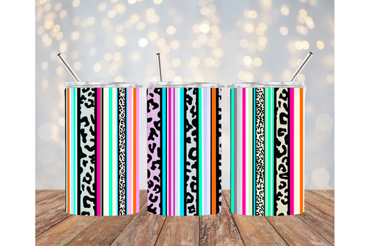 Cheetah & Stripes Tumbler