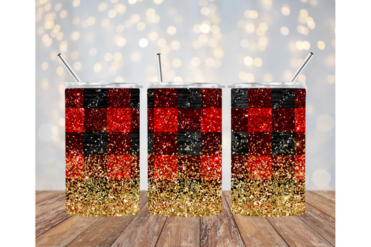 Red Plaid Tumbler